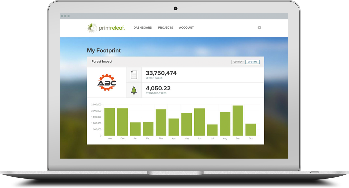 Printreleaf, recycle, reduce footprint, Toshiba, Batesville Typewriter